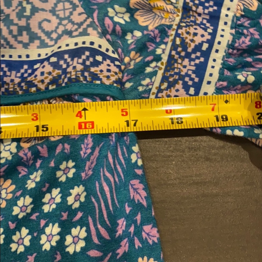 Free People Floral Tunic with Pearl Buttons - Picture 8 of 10
